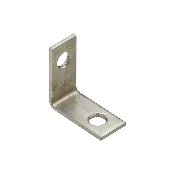 National Hardware V115 Series Corner Brace, 1.07 in L, 1/2 in W, 1.07 in H, Steel, Zinc, 0.07 in Thick Material, 4PK N113-050 - main