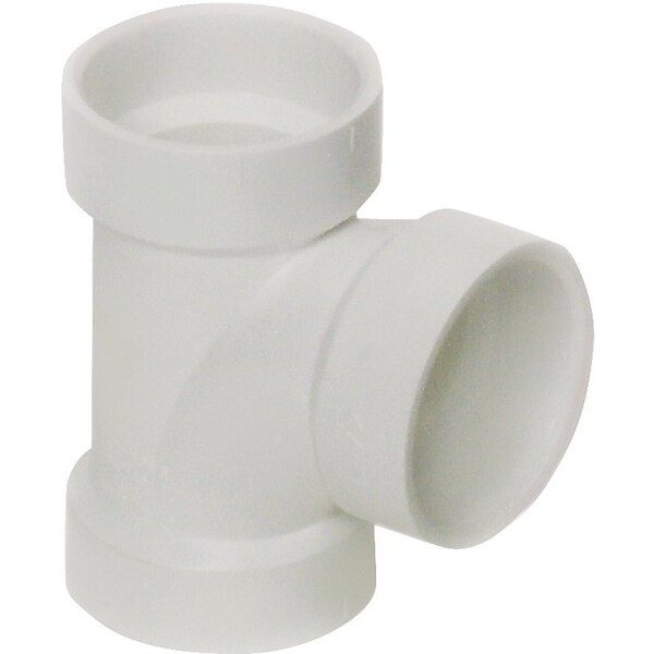 Genova CANPLAS Sanitary Pipe Tee, 112 in, Hub, PVC, White 192151L - main