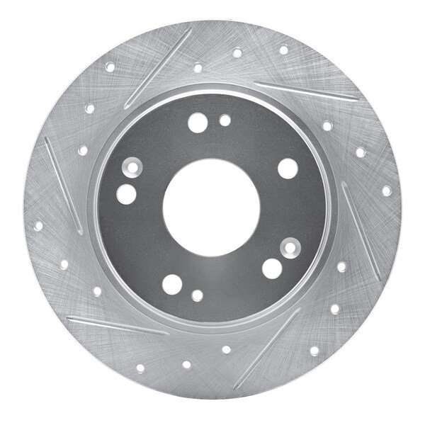 Dynamic Friction Co DFC Brake Rotor - Drilled and Slotted - Silver 631-59035L - main
