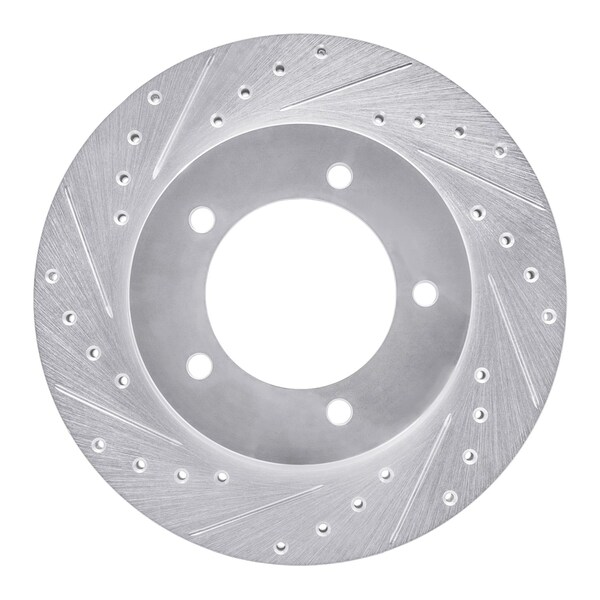 Dynamic Friction Co DFC Brake Rotor - Drilled and Slotted - Silver 631-01012L - main
