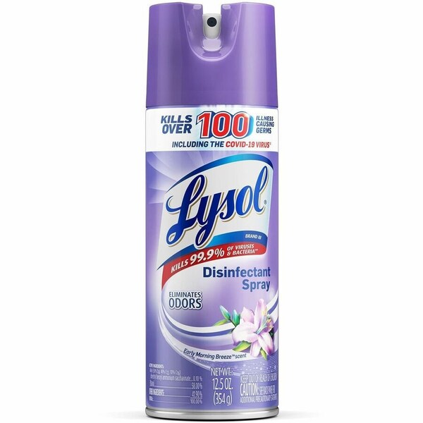 Lysol Disinfectant Spray - For Multi Surface - Spray - 12.5 fl oz (0.4 quart) - Early Morning Breeze, 12PK 80833 - main