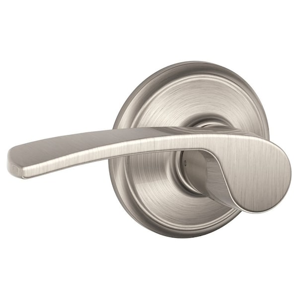 Schlage F Series F10MER619 Passage Lever, Mechanical Lock, Satin Nickel, Metal, Residential, 2 Grade F10VMER619 - main