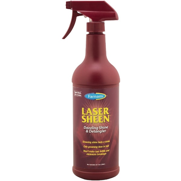 Farnam Laser Sheen 32 Oz. Trigger Spray Bottle Dazzling Shine & Detangler Mane Conditioner 45904 - main