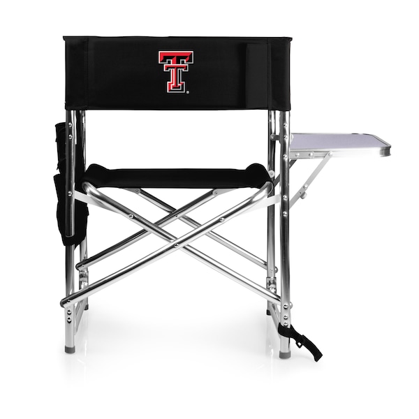 Picnic Time Family Of Brands NCAA Texas Tech Red Raiders Sports Chair with Side Table - Beach Chair 809-00-179-574-0 - main