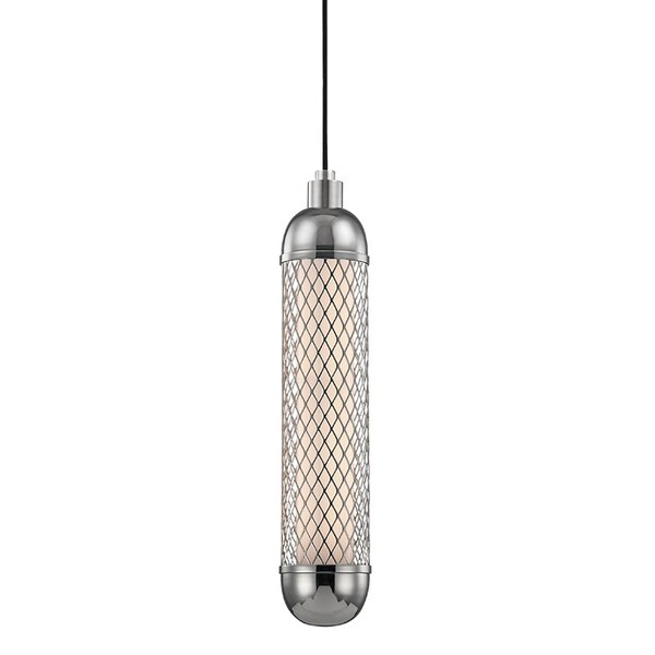 Hudson Valley Lighting Hayes 1 Light Pendant 4.5 In. Polished Nickel 1624-PN - main