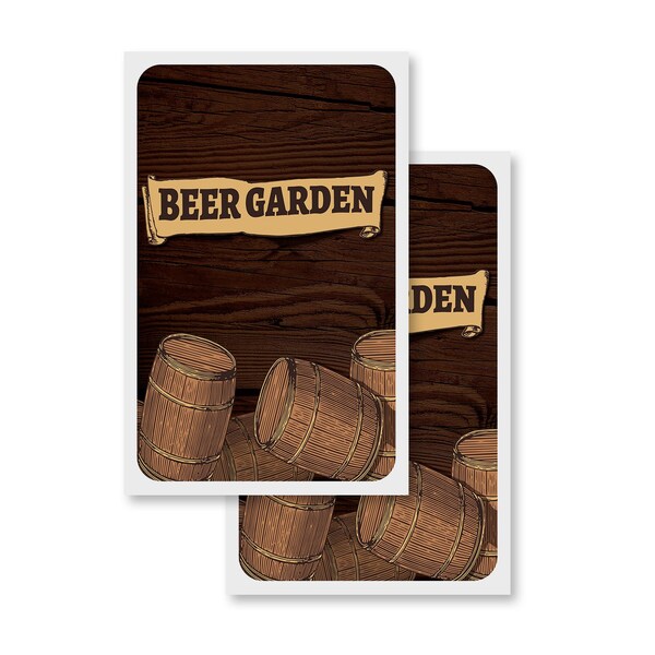 Signmission Beer Garden, Vinyl Decals Only 24 Inch x 36 Inch, Vinyl Decal, 2PK DSB-2436-2PACK-30348 - main