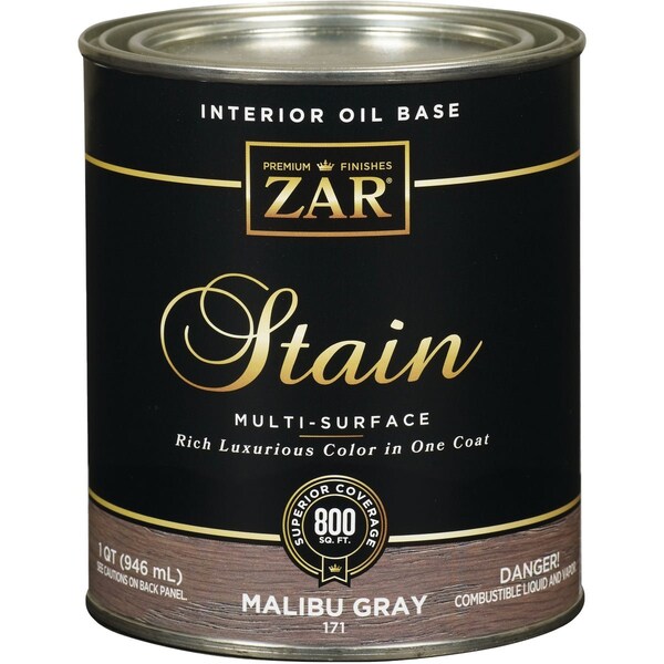 Zar Oil-Based Wood Stain Malibu Gray 1 Qt. 831457 - main