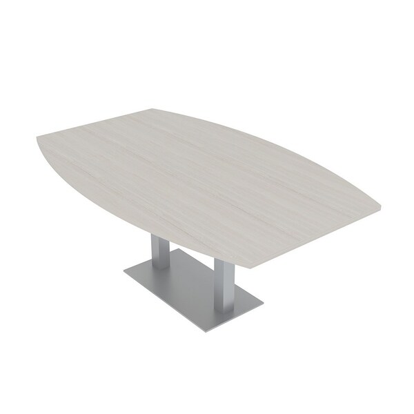 Skutchi Designs Boat Conference Table With Power, 48 in W, 84 in L, Ivory HAR-BOT-48x84-DOU-K458-NA - main