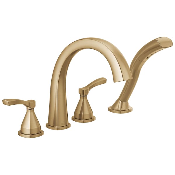 Delta Stryke Roman Tub Trim with Hand Shower, 11.81 in, Lumicoat Champagne Bronze T4777-CZ-PR - main