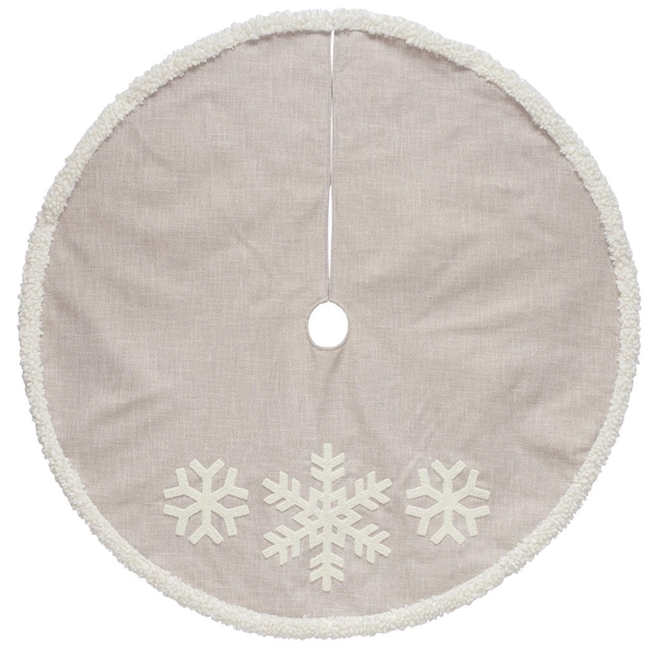 Dyno Tan Linen W/Snowflakes Tree Skirt 2488159-1 - main