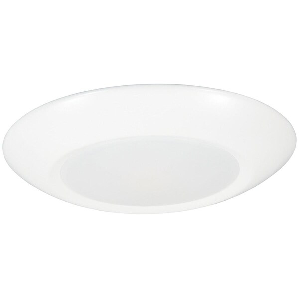 Brillo 6 in. 15W 5CCT 90CRI Luke Round Disk LED Flush Mount Ceiling Light, White BR3014835 - main