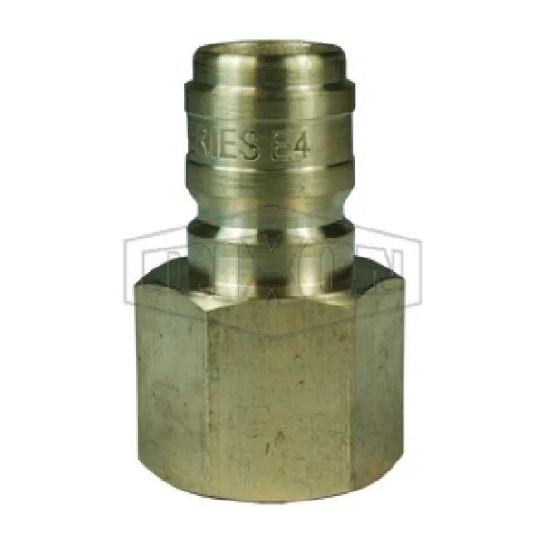 Dixon DQC E Straight Through Interchange Female Plug, 3/8-19 Nominal, BSPP, Brass E3BF3-B - main