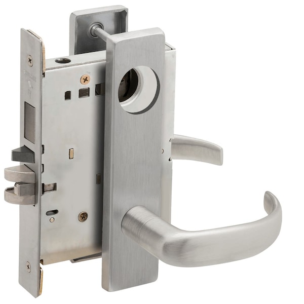 Schlage Entrance Mortise Lock with Deadbolt, 17L Design, Less Cylinder, Satin Chrome L9453L 17L 626 - main