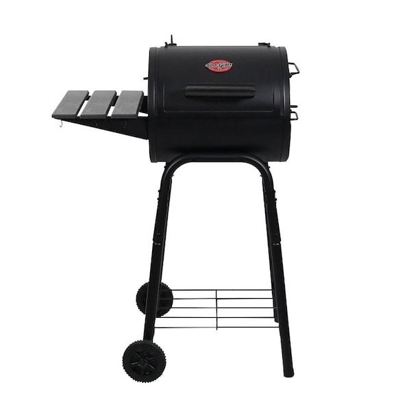Char-Griller Charcoal Grill and Smoker, 250 sq-in Primary Cooking Surface, Black, Rack Storage, Steel Body 1616 - main