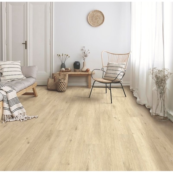 Healthier Choice Flooring Laminate Flooring Plank, 4-Sided Bevel Profile, Wood, Crown Point, 48 in L, 7.7 in W, 10PK HCL803C01 - main