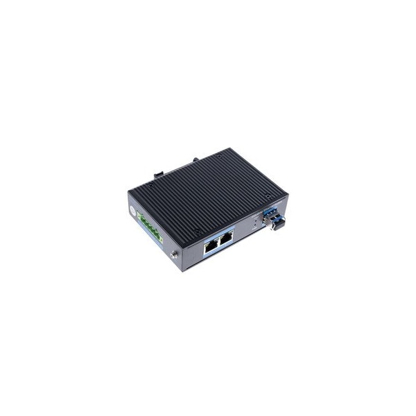 Cable Wholesale 1 Gigabit Fiber Media Converter, Industrial, Singlemode Duplex 1310nm, 1 SFP and 2 RJ45, 20km 71F1-54SFP - main