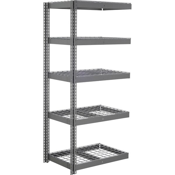 Global Industrial 5 Shelf, Heavy Duty Boltless Shelving Add On, 36"W x 18"D x 72"H, Wire Deck B3161351 - main