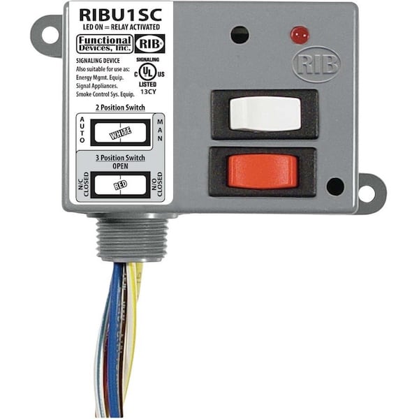 Functional Devices-Rib Enclosed Relay, 10A, SPDT RIBU1SC - main