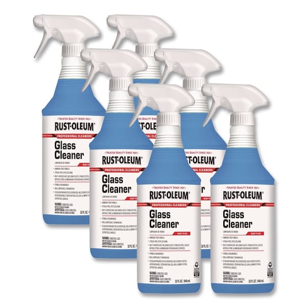 Rust-Oleum Professional Glass Cleaner, 32 oz Spray Bottle, 6PK 352245 - main