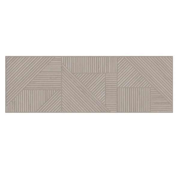 Andova Tiles Mettria Karve Grey 13in x 39in Subway Geometric Textured Wood-Look Matte Ceramic Wall Tile, 2PK ANDMET525 - main