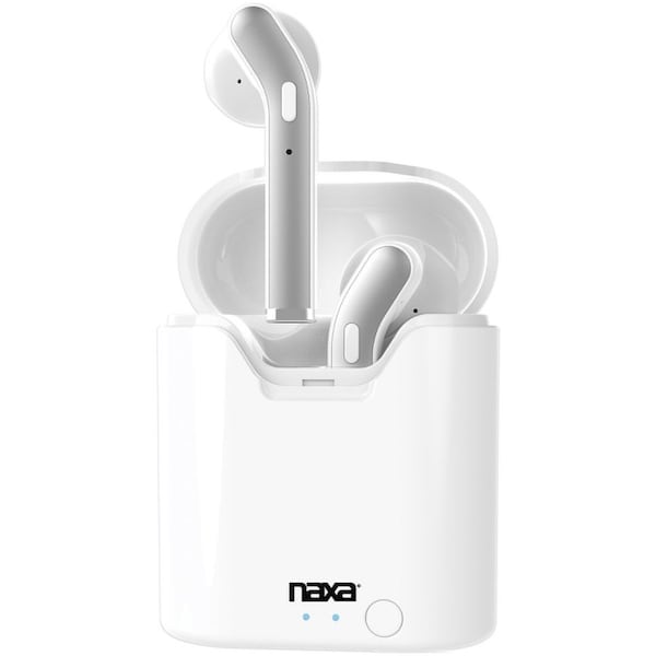 Naxa True Wireless Earphones with Charging Battery Case - White NE-979White - main