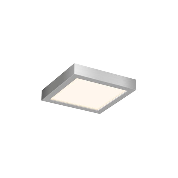 Dals Lighting Delta 6'' Square Indoor/Outdoor LED Flush Mount, Satin Nickel CFLEDSQ06-CC-SN - main