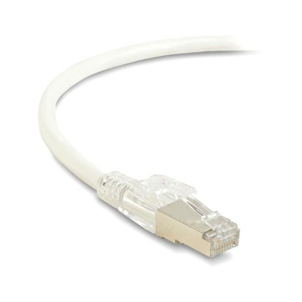 Black Box CAT6 250-MHz Locking Snagless Stranded Ethernet Patch Cable - Shielded S/FTP, CM PVC RJ45 C6PC70S-WH-06 - main