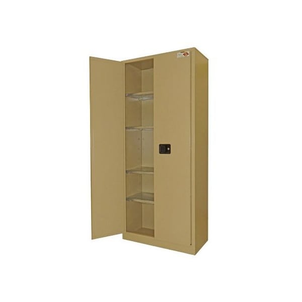 Securall Single Wall Industrial Storage Cabinet, 84 in H, 36 in W, 18 in D, Beige, 4 Shelves SS184 - main