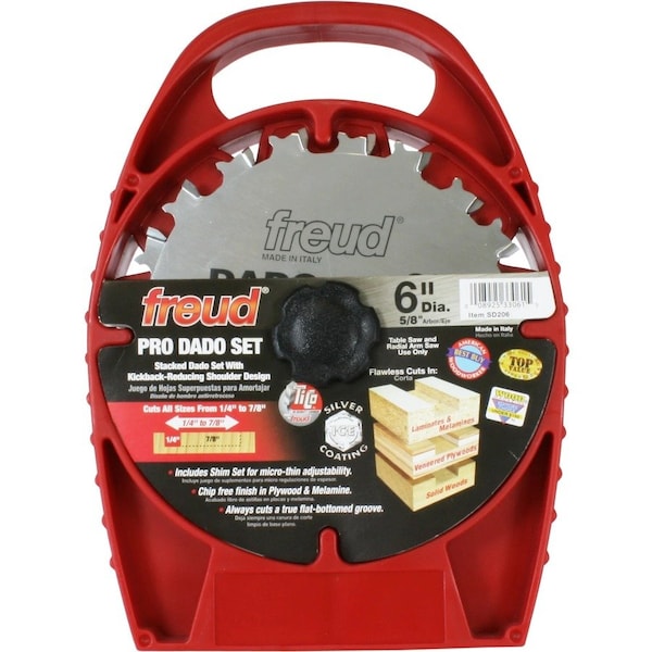 Freud 6 in. D X 5/8 in. TiCo Hi-Density Carbide Dado Set 10 teeth 8 pc SD206 - main