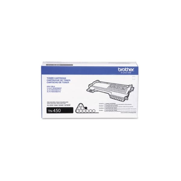 Brother Brother TN450 Toner Cartridge - Laser - High Yield - 2600 Pages - Black - 1 Each TN450 - main