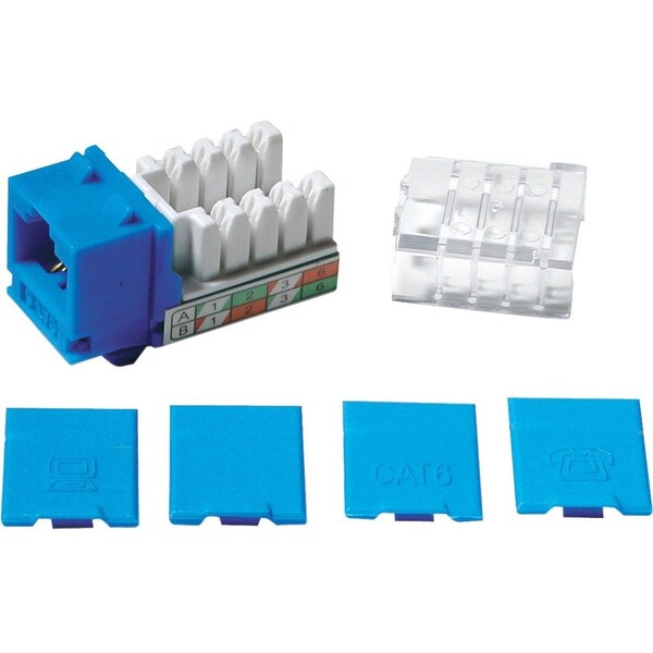 C2G CAT6 RJ45 UTP KEYSTONE JACK - BLUE 29316 - main