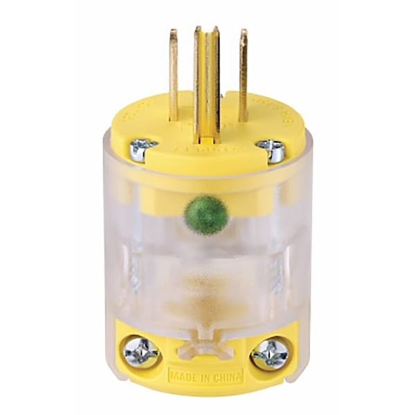Eaton Wiring Devices Straight Blade Plug, 5-15P, 15 A, 125V AC, 2 Pole, Screw Terminals, Grounded 515PLT-F-L/ - main