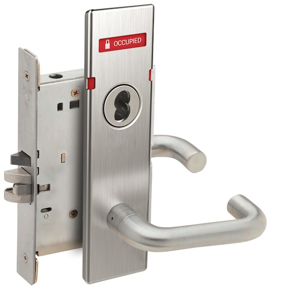 Schlage Grade 1 Entrance Office with Auto Unlocking Mortise Lock, SFIC Prep Less Core, 03 Lever, N Escutche L9056B 03N 626 OS-OCC - main