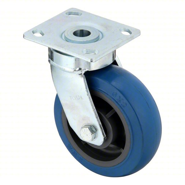 Rwm Plate Caster, Swivel, Rubber, 6 1/2"H 48-SWB-0620-S - main