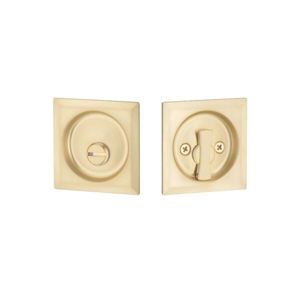 Emtek Pocket Door Locks Privacy Satin Brass EETPDSQU63SB - main