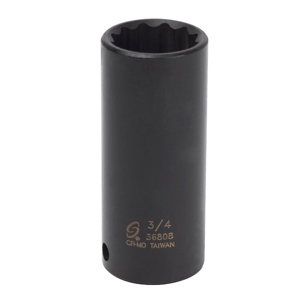 Sunex 3/8 in Drive 3/4 in 12-Point Deep Impact Socket 36808 - main