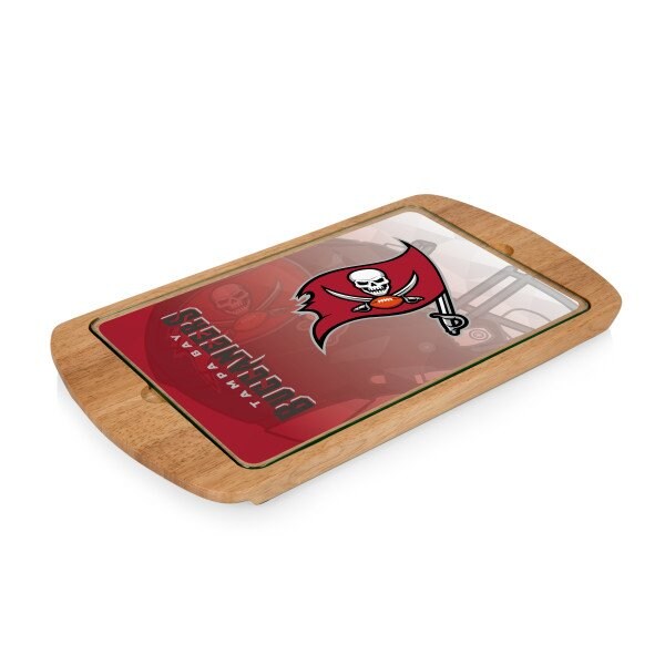Picnic Time Family Of Brands NFL Tampa Bay Buccaneers - Billboard Glass Top Serving Tray 911-01-505-304-2 - main