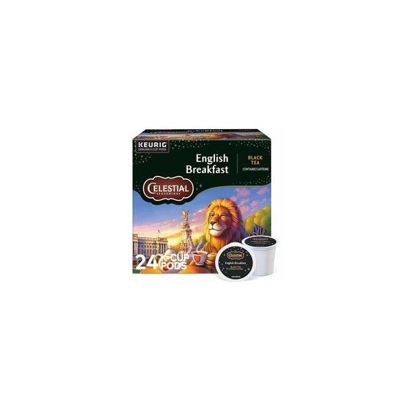 Celestial Seasonings English Breakfast Black Tea K-Cup, Compatible with Keurig Brewer, Black Tea, 24PK 5000330008 - main