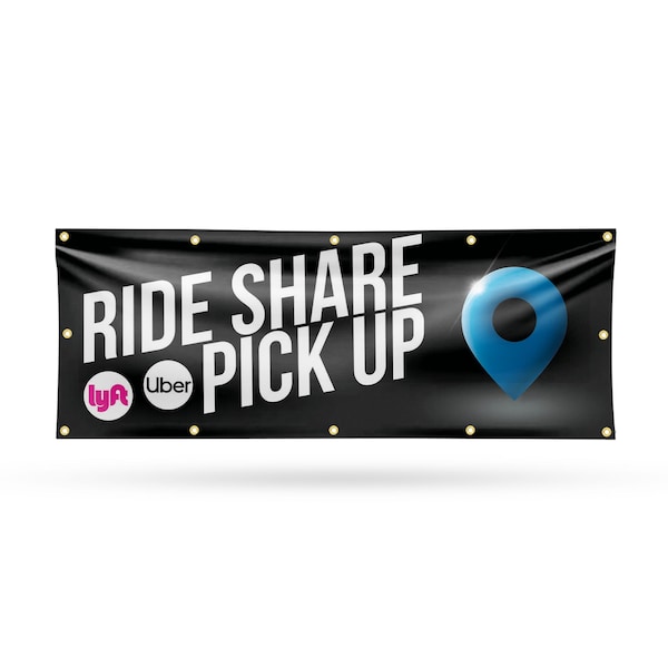 Signmission Ride Share Pick Up, 48 Inch x 120 Inch, Vinyl Banner B-120-30836 - main