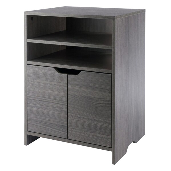 Winsome Trading 19.2 in. Nova Storage Cabinet with 4 Shelf Charcoal 16421 - main