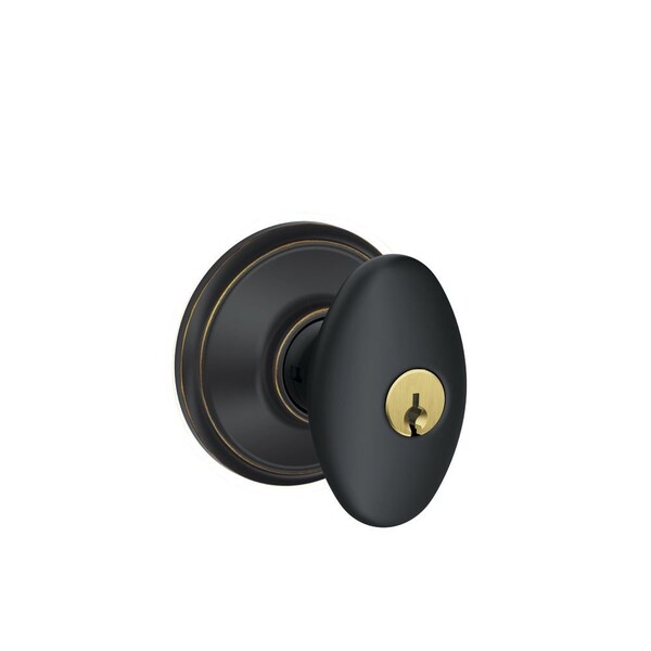 Schlage Residential - J Series Schlage Residential Entry Lock Dublin Knob Aged Bronze Finish with C Keyway; 16255 Latch and J54DUB716 - main