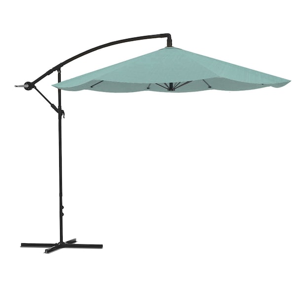 Pure Garden 10 ft Cantilever Patio Umbrella with Tilt and Vented Canopy, Light Green 50-LG1047 - main