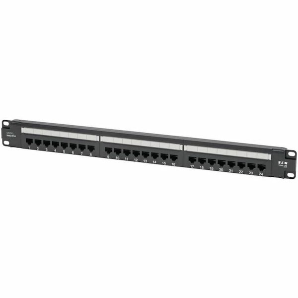 Eaton Tripp Lite Series Cat5e 24-Port Patch Panel - PoE+ Compliant, 110/Krone, 568A/B, RJ45 N052-P24 - main