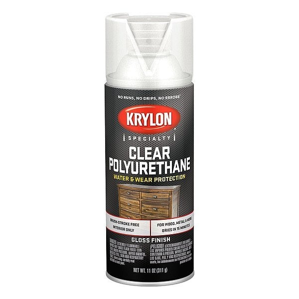 Krylon Industrial Spray Paint, Clear, Gloss, Solvent, 11 oz K07005777 - main