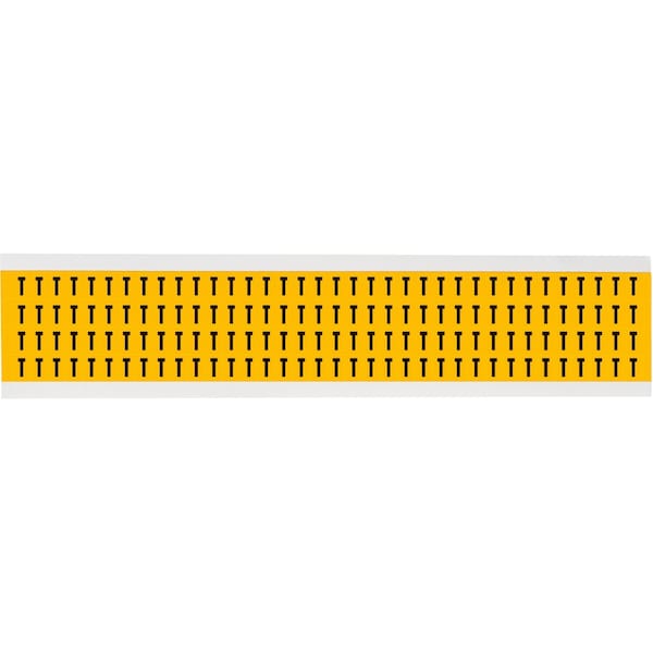 Brady Outdoor Vinyl 0.25 in Black on Yellow Letters T Card of 144 Labels, 144PK 1500-T - main
