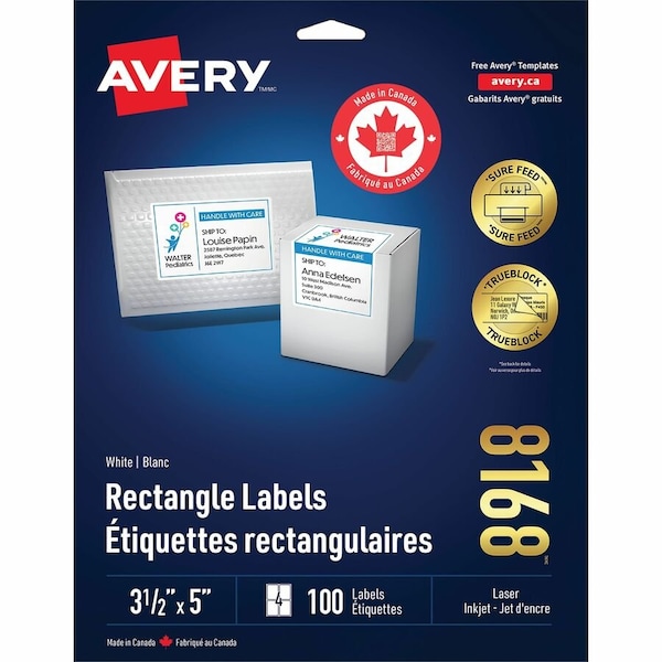 Avery Shipping Labels, PK100 08168 - main