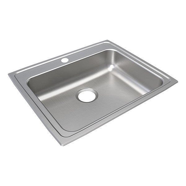 Just Manufacturing Bowl Drop-In Sink, 25"x21.25"x6.5", Gray SLFADA2125A651-J - main