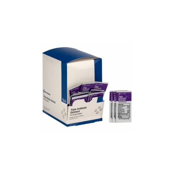 First Aid Only Triple Antibiotic Ointment, 0.9 g, Packets, 144 per Box, 144PK 579-M462-144 - main