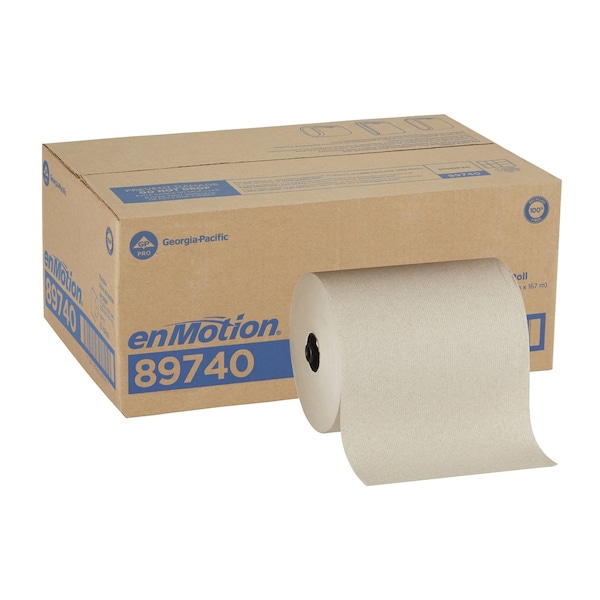 Georgia-Pacific enMotion Hardwound Paper Towels, 1 Ply, Continuous Roll Sheets, 550 ft, Brown, 6 PK 89740 - main