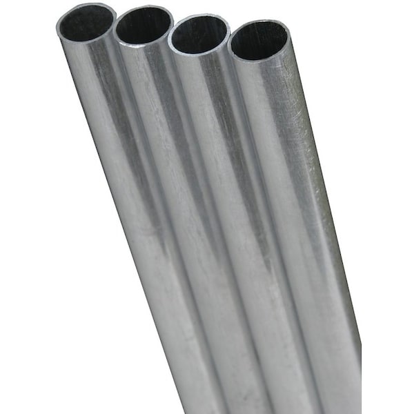 K&S Precision Metals Tube, 019 in ID x 025 in OD Dia, 12 in L, Stainless Steel, Polished Natural, AISI 304304L Grade 87115 - main